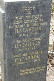 Натанзон Менаше Иосифович, Москва, Востряковское кладбище
